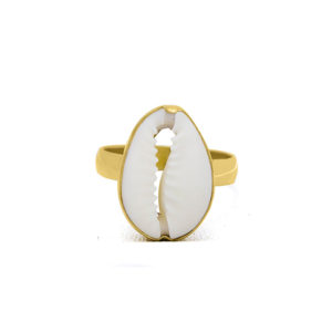 Kerang gold plated on sterling silver ring handmade by Fomo bali