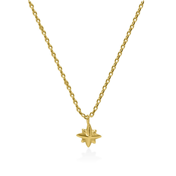 Star gold plated on sterling silver necklace handmade by Fomo bali